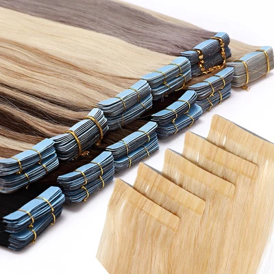 £26.08 • Buy Seamless Skin Weft Remy Hair Extensions Tape In Human Hair 16/18/20/22/24 Inches