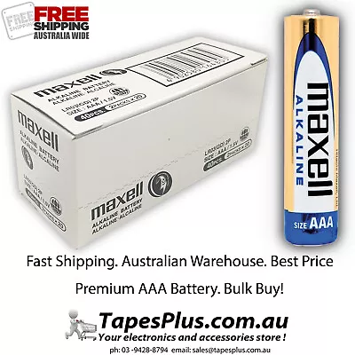 40-80pcs AAA Batteries Bulk AAA Alkaline Batteries Premium Maxell Bulk • $29.95