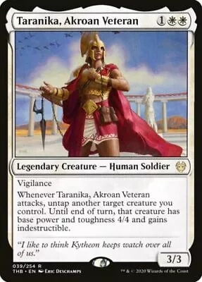 Taranika Akroan Veteran Theros Beyond Death Magic The Gathering NM • $0.99