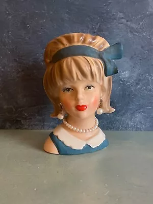 Vintage Lady Head Vase Enesco “teen Age” 5.75” • $77