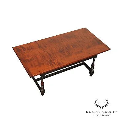 Country Farmhouse Style Tiger Maple Top Coffee Table • $1095