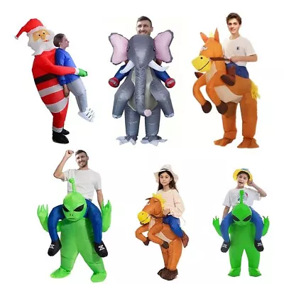 Adult Inflatable Fancy Dress Costume Blow Up Funny Outfit Suit Santa Father Xmas • $11.99