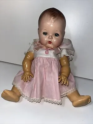 Vintage 1950s American Character Tiny Tears 13” Doll Hard Plastic And Rubber • $125