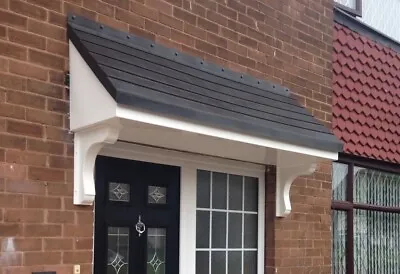 Palermo GRP Fibreglass Overdoor Front Door Porch Canopy Anthracite Made To Width • £505.14