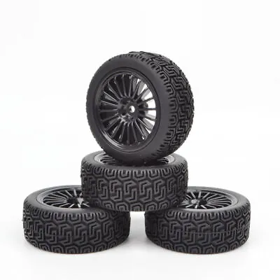 £12.29 • Buy 4x 1/10 RC On-Road Car Wheels And Tires For Tamiya TT-01 TT-02 DF03 XV01 HSP HPI