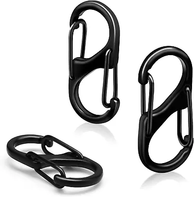 20 Pack Extra Small Carabiner Clip Mini S Carabiner Clips 1 1/4  Paracord Lanyar • $9.83