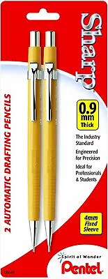 2 Pack Pentel Sharp Mechanical Drafting Pencil 0.9 Mm Yellow Barrel • $7.95