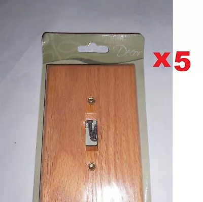 5x ATRON Light Oak Finish 4-430T-HD Wooden Toggle Wall Plate Cover W/ Screws NEW • $14.62