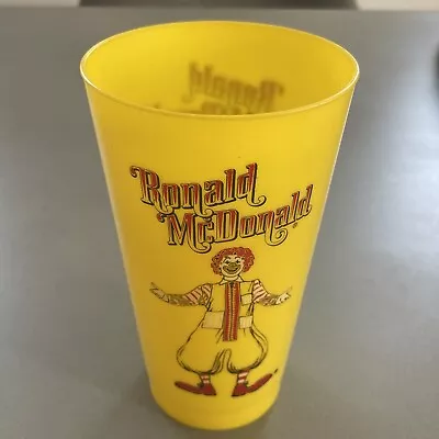 1970s Yellow Plastic Ronald McDonald Cup By Mutual Plastics • $5