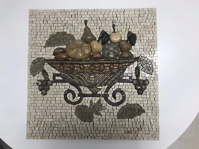 Tile Backsplash Kitchen Marble Mosaic Fruit Basket 18x18 • $499.99