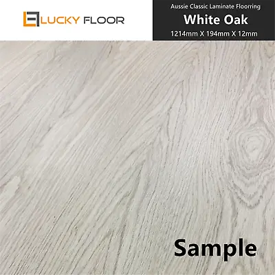 Sample 12mm White Oak Laminate Flooring Timber Floorboard Floor  DIY Floating • $1
