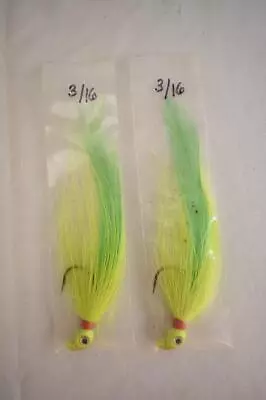 Vintage 3/16 Oz Feather Bucktail Jigs Elliot Fishing Tackle Vinton VA • $1.95