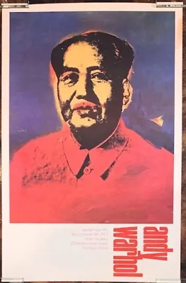 Andy Warhol Vintage Exhibition Poster 1977 Chicago Hokin Gallery  Mao  940 X 610 • $1380