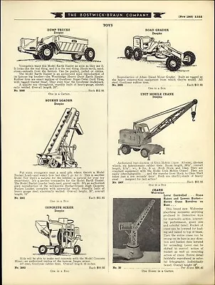 1949 PAPER AD 2 PG Toy Doepke Truck Crane Wolverine Marx Bulldozer Tractor Farm • $39.99