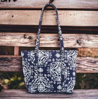 Vera Bradley Small Tote - Steel Blue Medallion Excellent Condition • $18