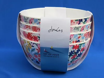 Joules Melamine Snack Happy Set Of Four  Bowls. Dining/picnic/patio. New. • £8.95