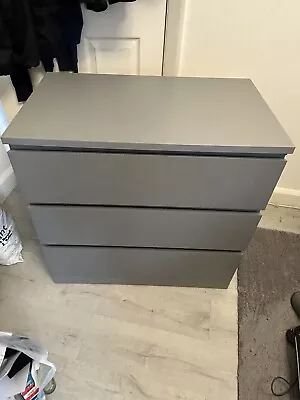 IKEA 3 Drawer Malm Grey • £30