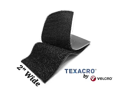 2” Wide X 4” (Inch) VELCRO® Brand TEXACRO Stick-On Strip (Hook & Loop) - Black • $2.89