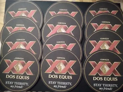 DOS EQUIS XX  THE MOST INTERESTING MAN IN THE WORLD  BEER BAR COASTERS Set 12  • $9.97