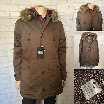 Gabicci Vintage  Paxton  Fishtail Parka Jacket  Size Medium Khaki BNWT • £79.99