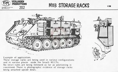 Verlinden 1/35 Israeli IDF M113 APC Nagmash Zelda Storage Racks (7 Boxes) 202 • $33.96