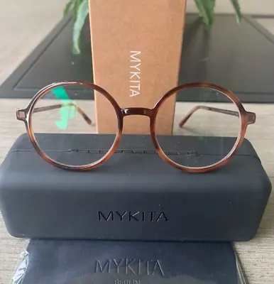 MYKITA KEOMA Col 852 Tortoise Round Plastic & Titanium Glasses. • $250