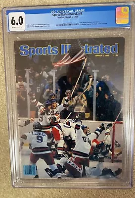 Miracle On Ice USA Olympic Hockey 3/3/1980 Sports Illustrated Newsstand CGC 6.0 • $375