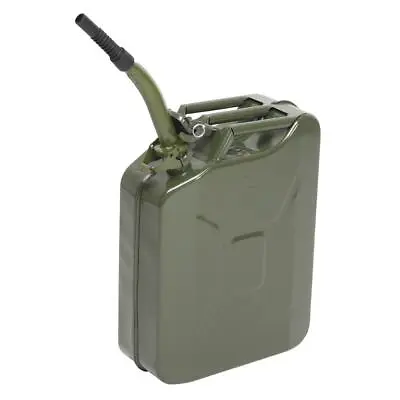 Fuel Can 5 Gal 20L Gasoline Fuel Can Metal Gas Tank Emergency Backup Army Green • $29.99