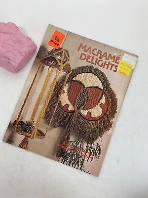 Macrame Lamp & Wall Hanging Art Patterns Macramé Delights Vtg Craft Book MM251 • $12.06