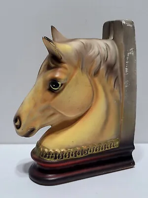 Vintage Ceramic Horse Head Bust Bookend Made In Japan • $12