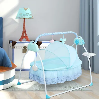 $102.60 • Buy Bluetooth Electric Rocker Baby Swing Infant Cradle Bouncer Seat Chair Cradle Bed