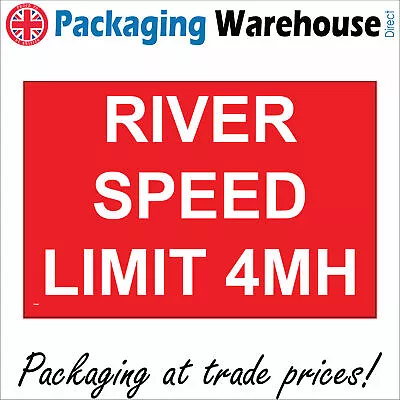 Tr364 River Speed Limit 4mh Sign Barge Canal Boat Holiday Waterways Sailing • £35.06