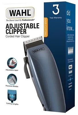 WAHL Professional Corded Hair Clippers Adjustable Taper 79305-834 Steel Blades • £14.59