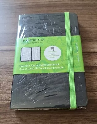 Moleskine Classic Hard Cover Squared Pocket 9x14 Cm Evernote Smart Notebook NEW • $35