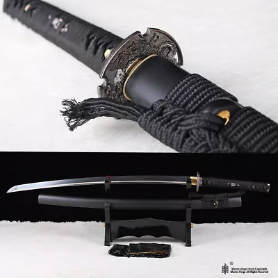 Hand Forged Japanese Katana Samurai Sword Damascus Folded Steel Battle Sharp • $220.97