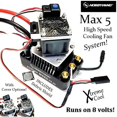 RCP Xtreme Cool Max 5 High Speed Cooling Fan System 8 Volt 28cfm W/ Cover Choice • $56.99