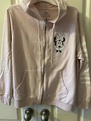 Walt Disney World Size XL Minnie Mouse Full Zip Hoodie Sweater Pink New No Tag • $18