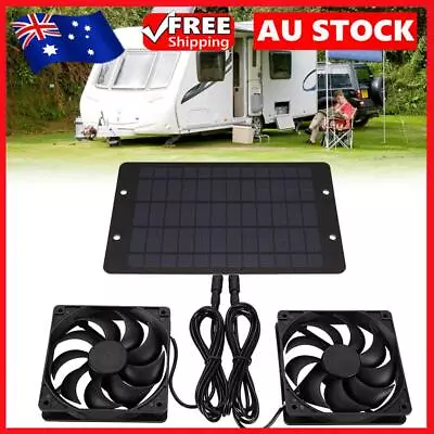 12V 10W Solar Exhaust Fan IP65 Waterproof Solar Panel Powered Fan Air Extractor • $40.03