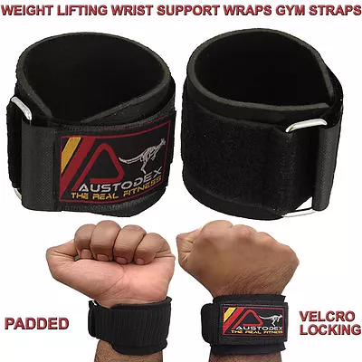 Austodex Weight Lifting Gym Training Wrist Support Straps Bandage Bar Wraps New  • $9.99