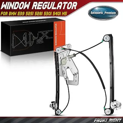 Power Window Regulator W/o Motor For BMW 525i 528i 530i 540i M5 E39 Front Right • $37.99