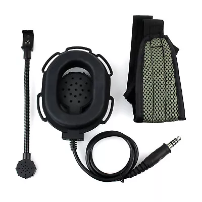 150-500Hz Airsoft Mic Boom Z Tactical Radio Earpiece Headset For Bowman Elite II • £22.33