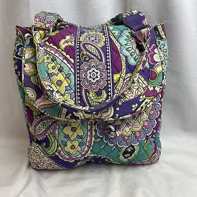 Retired Vera Bradley Heather Pattern Backpack CB Tote Purse 2013 No BP CB Straps • $19.99