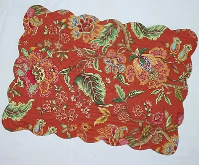 C & F ENTERPRISES Set Of 4 Adele Placemats Burnt Orange Floral 18 X 13 VG • $19.99