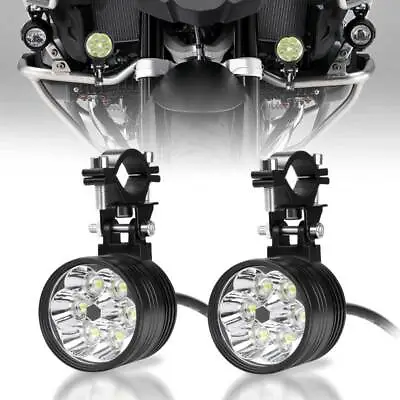 $28.98 • Buy 2X LED Spot Light Auxiliary Motorcycle Headlight Hi-Lo Driving Fog Lamp 3 Modes