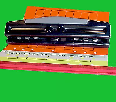 Metal Desktop ADJUSTABLE 2●3●4●5●6●7 Hole Organizer Planner Binder PAPER PUNCH • $29.95