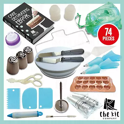 The Kit Company™ Cake Decorating Kit | 74 Pcs Of Baking Gifts Equipment & Tools • £48.96