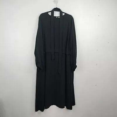 $22.90 • Buy ASOS Plus Size 22 UK Black Dress Tunic W/ Matching Tie Wide Sleeve Minor Flaw 