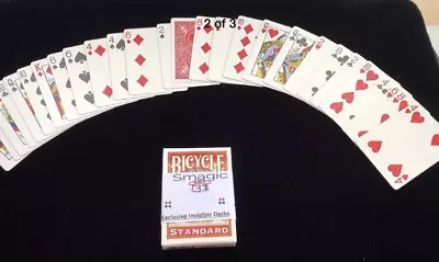 Invisible Deck Professional RED Bicycle Cards Magic Trick Over 1000 Sold! • $13.99