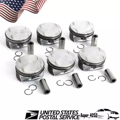 6x Piston & Ring Set For Mercedes-Benz C350 CLK350 E350 GLK350 M272 R350 V6 3.5L • $115.29