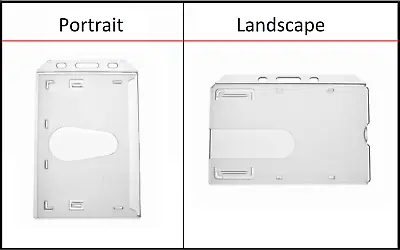 Genuine Enclosed ID Card Holder For Two Side Printed Badge. Clear / Transparent • £1.95